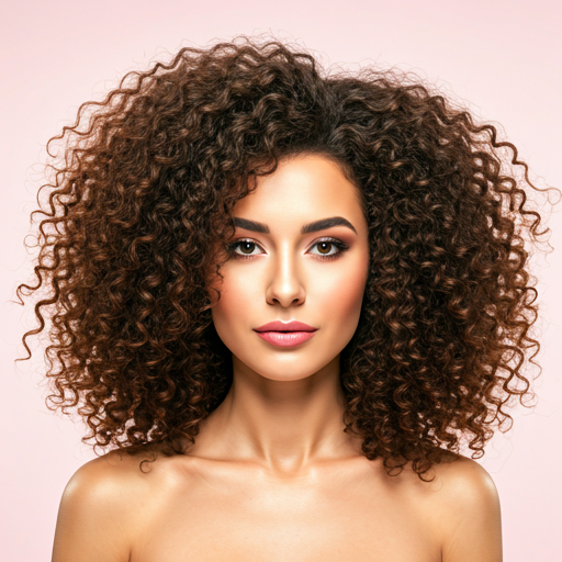 High-volume frizzy curls